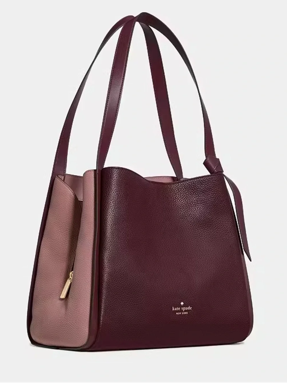 ♠️Kate Spade New York Knott Colorblock Large Carryall Shoulder Bag, Grenache NWT